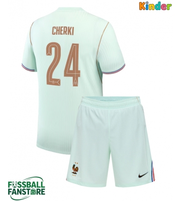 Frankreich Rayan Cherki #24 Replik Auswärtstrikot Kinder WM 2026 Kurzarm (+ Kurze Hosen)